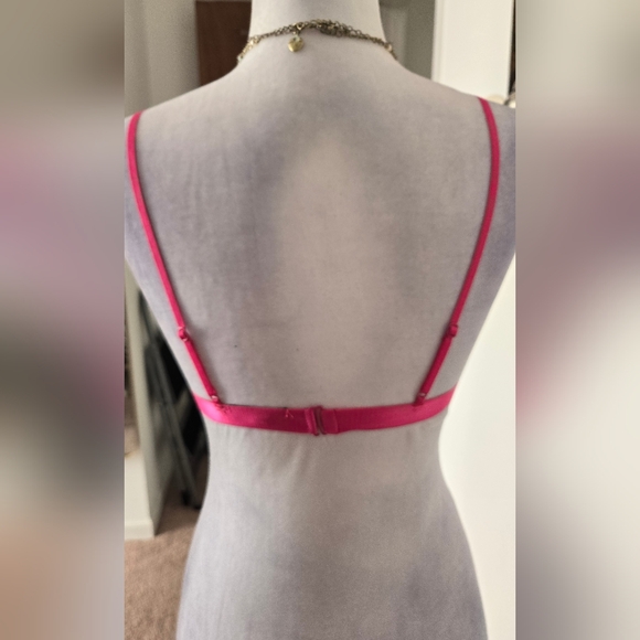 Dolls Kill - Club Exx - Hot Pink Pixie Playroom Sequin Bra - Picture 3 of 5